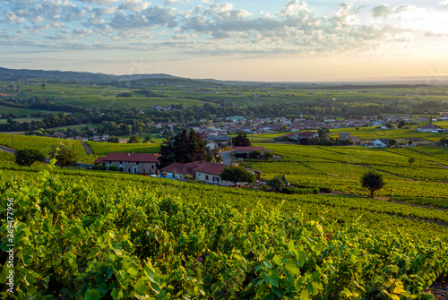 Le village de Saint-Lager dans le vignoble du Beaujolais dans le d  partement du Rh  ne en France