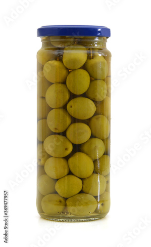 green olives in closed container