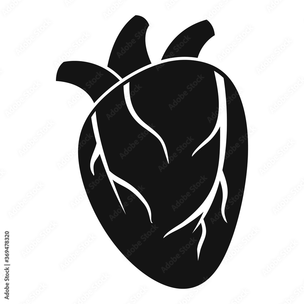 Cardiac human heart icon. Simple illustration of cardiac human heart vector icon for web design isolated on white background Cardiac human heart icon. Simple illustration of cardiac human heart vector icon for web design isolated on white background