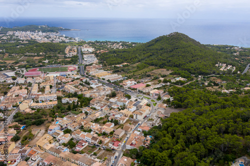 the castle and town of Capdepera Mallorca