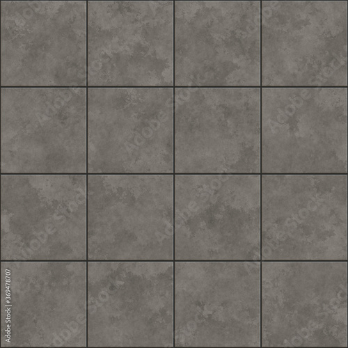 Seamless texture of gray concrete tiles. Pattern background.