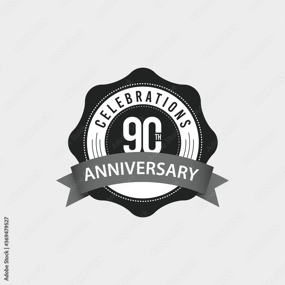90 Th Anniversary Celebrations Vector Template Design Illustration 90 Th Anniversary Celebrations Vector Template Design Illustration