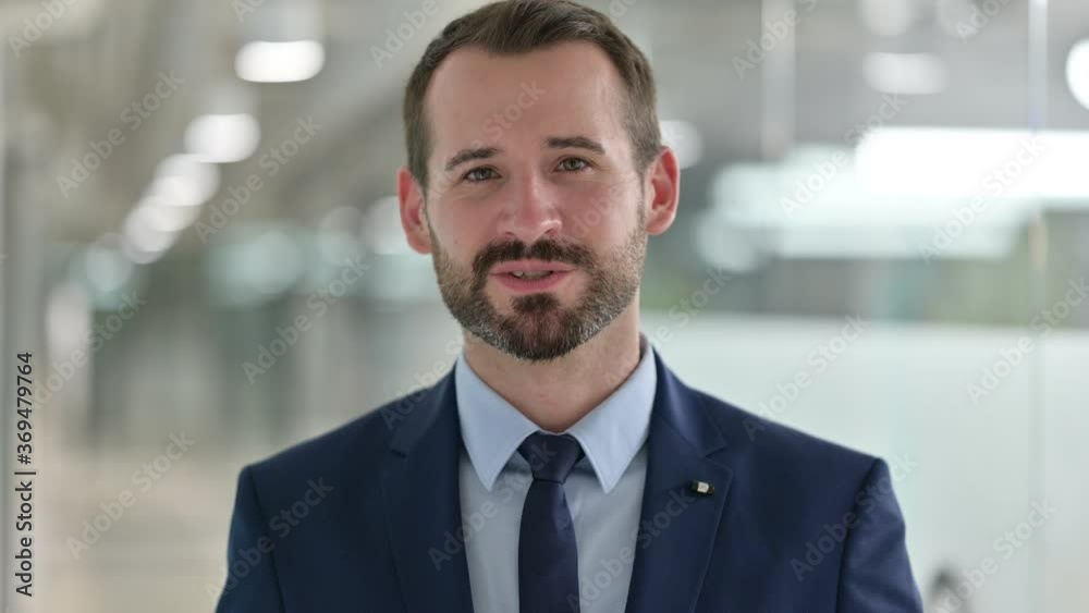 Portrait of Businessman doing Video Chat