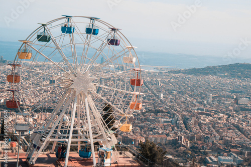 Tibidabo Carousel from a height