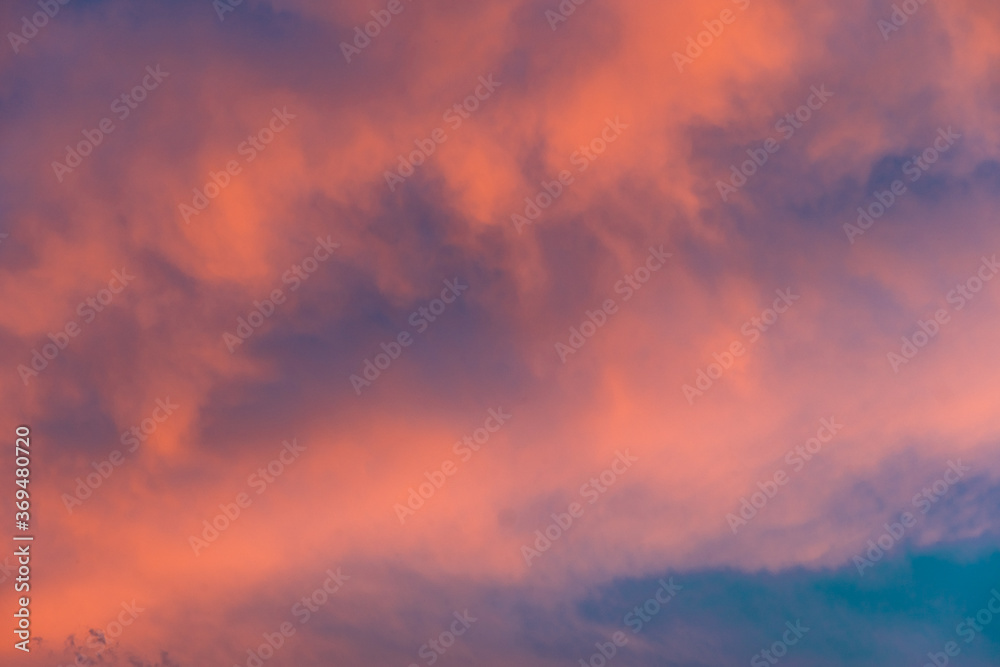 colorful clouds in the sky at sunset