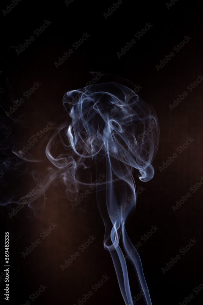 Fototapeta premium Smoke motion on black background.