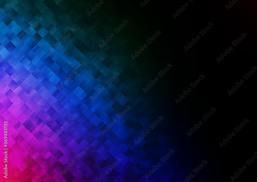 Dark Multicolor, Rainbow vector backdrop with rectangles, squares. Illustration with set of colorful rectangles. Best design for your ad, poster, banner.