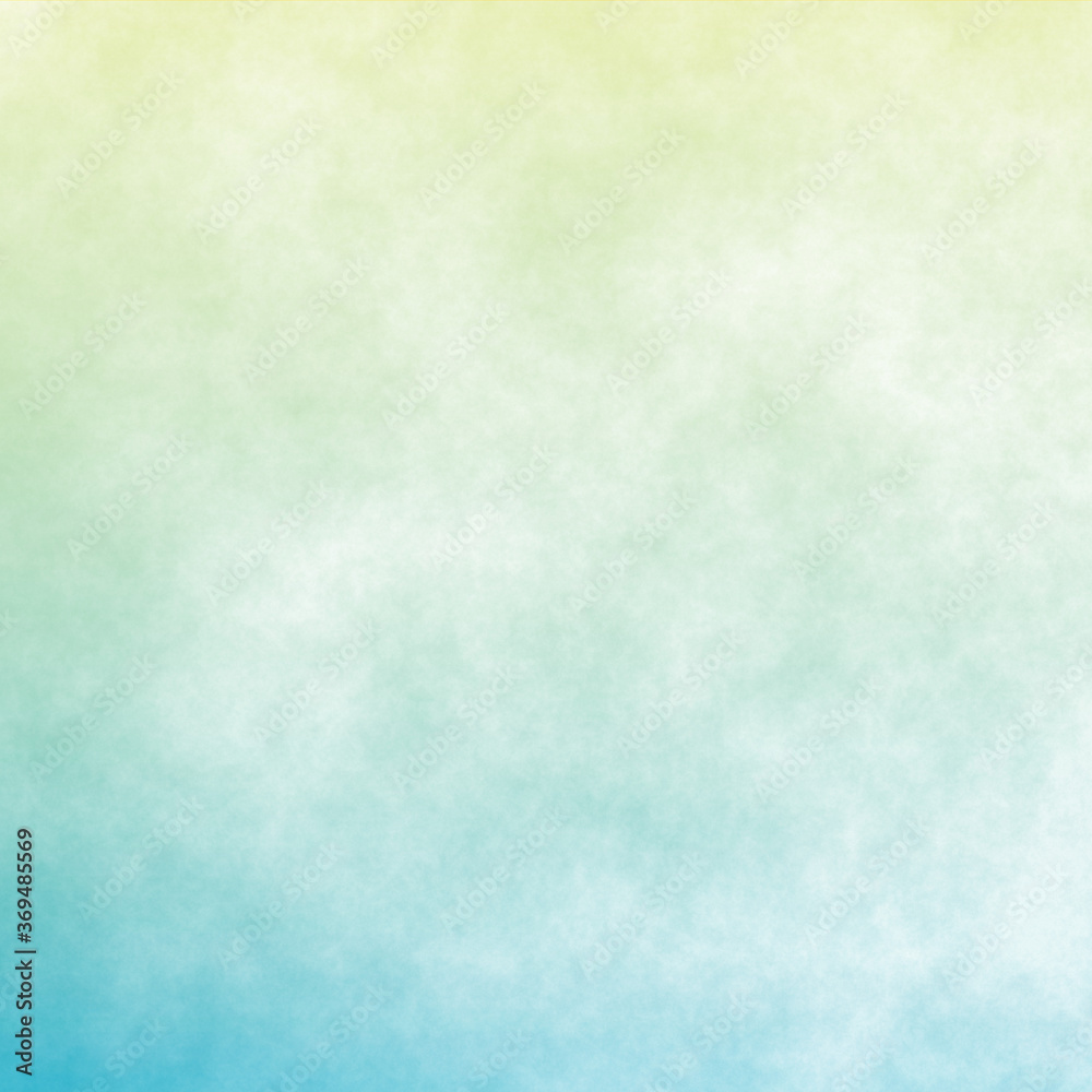 Gradient color green and blue paper. Sky and cloud background.