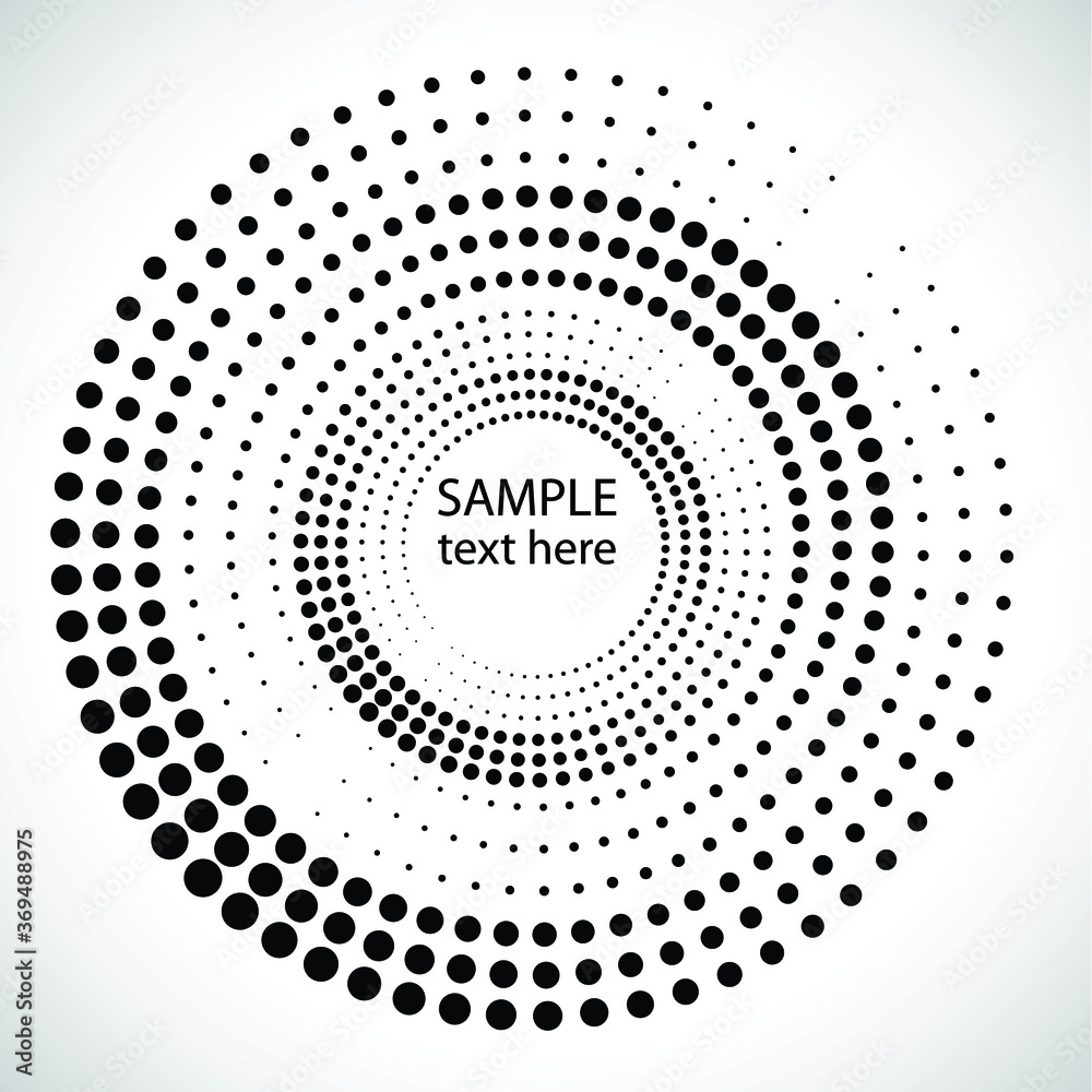 Halftone dots in circle form. round logo . vector dotted frame . design element Halftone dots in circle form. round logo . vector dotted frame . design element