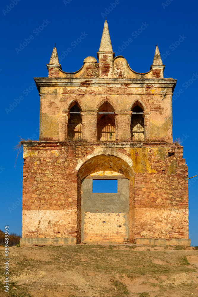 ruines of an old church at Cerro de la vigia in Trinidad, Cuba
