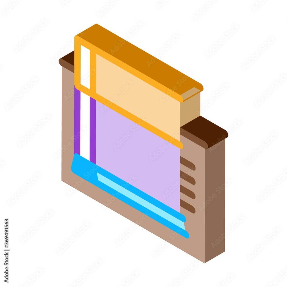 strip foundation icon vector. isometric strip foundation sign. color isolated symbol illustration strip foundation icon vector. isometric strip foundation sign. color isolated symbol illustration