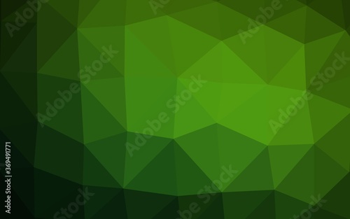 Light Green vector abstract mosaic backdrop. A vague abstract illustration with gradient. Completely new design for your business.