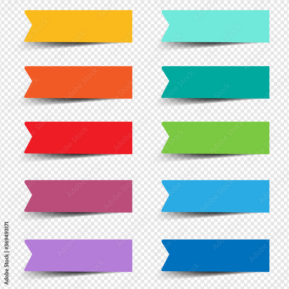 Paper Labels Set With Transparent Background With Gradient Mesh, Vector Illustration Paper Labels Set With Transparent Background With Gradient Mesh, Vector Illustration