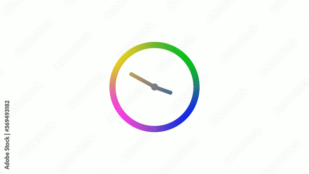 4 color counting down clock icon on white background,Clock icon 4 color counting down clock icon on white background,Clock icon