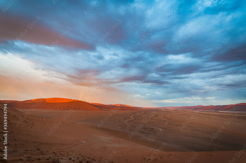 Naklejka premium Sunrise on Namib Desert