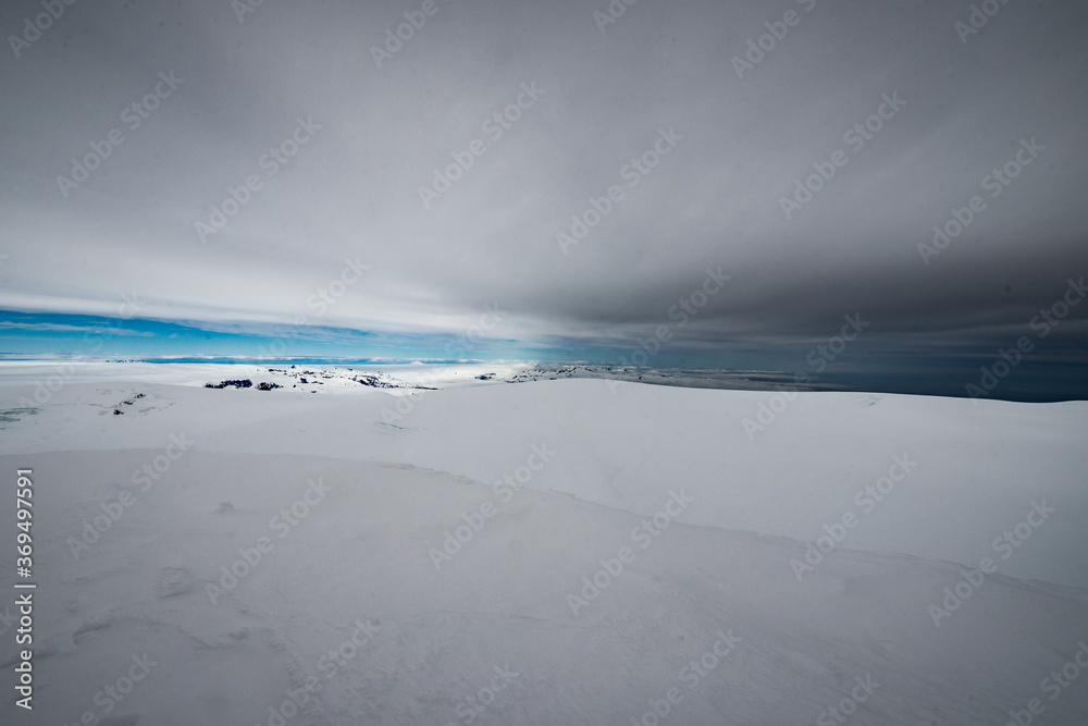 A landscape in Iceland, climbing Hvannadalshnúkur