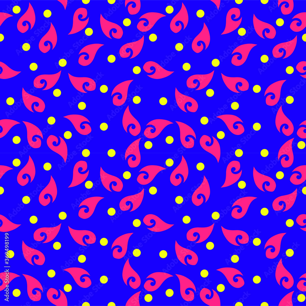 Seamless geometrical pattern with polka dots and navy background. Seamless geometrical pattern with polka dots and navy background.