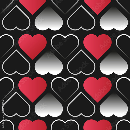 World heart day background seamless pattern