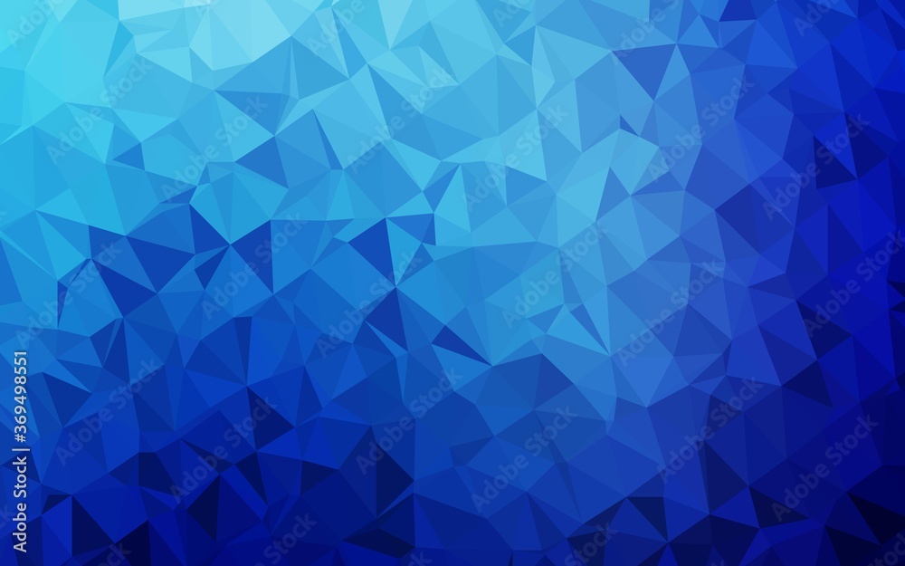 Light BLUE vector abstract polygonal texture. Triangular geometric sample with gradient.  Polygonal design for your web site.