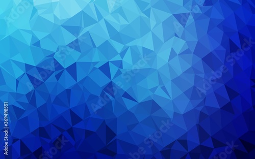 Light BLUE vector abstract polygonal texture. Triangular geometric sample with gradient. Polygonal design for your web site.