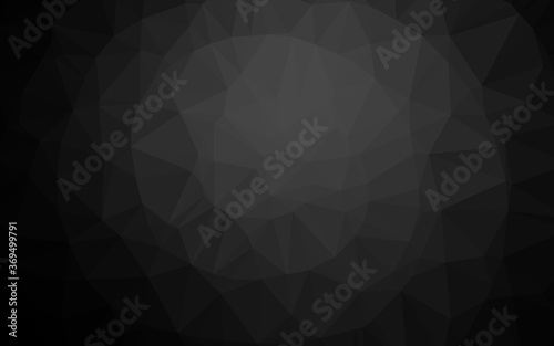 Dark Black vector shining triangular pattern. A completely new color illustration in a vague style. Elegant pattern for a brand book.