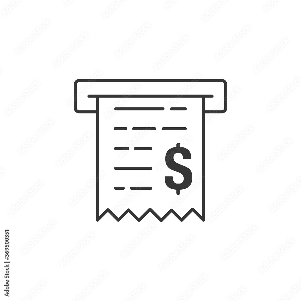 Bill icon. Receipt symbol modern, simple, vector, icon for website design, mobile app, ui. Vector Illustration Bill icon. Receipt symbol modern, simple, vector, icon for website design, mobile app, ui. Vector Illustration