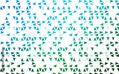 Light Blue  Green vector pattern in polygonal style. Abstract gradient illustration with triangles. Pattern for commercials.