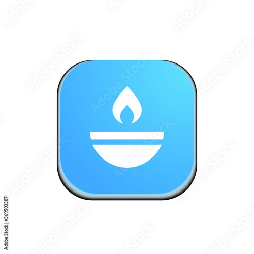 Oil Flame -  Button