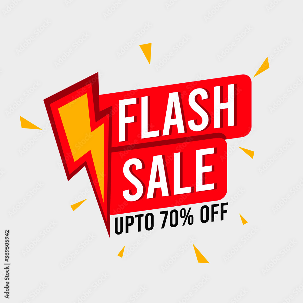 Flash Sale Super Shopping Deals Label Vector