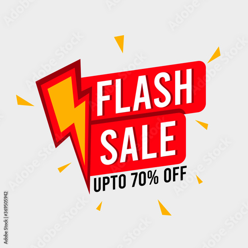 Flash Sale Super Shopping Deals Label Vector © BrightLightArts