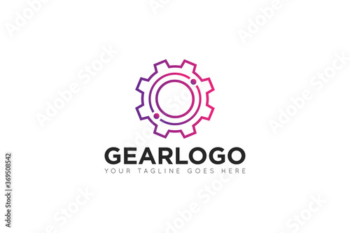 modern gear service logo, icon, symbol, vector illustration