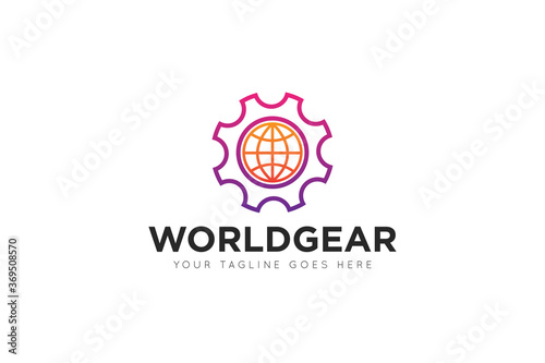 modern gear service logo, icon, symbol, vector illustration © squidone