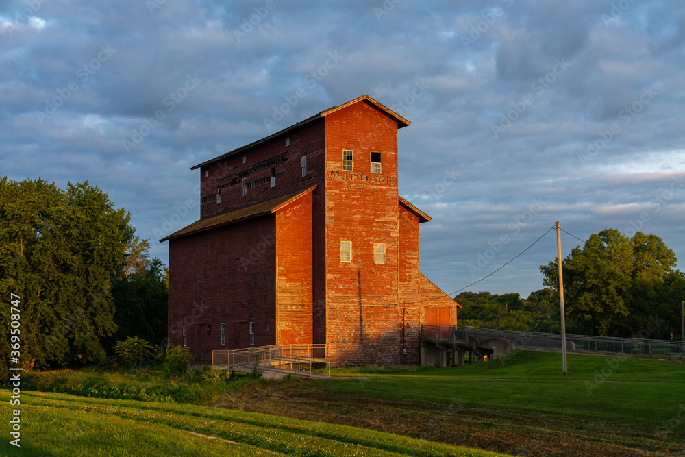 Old Grain Elevator at Sunrise