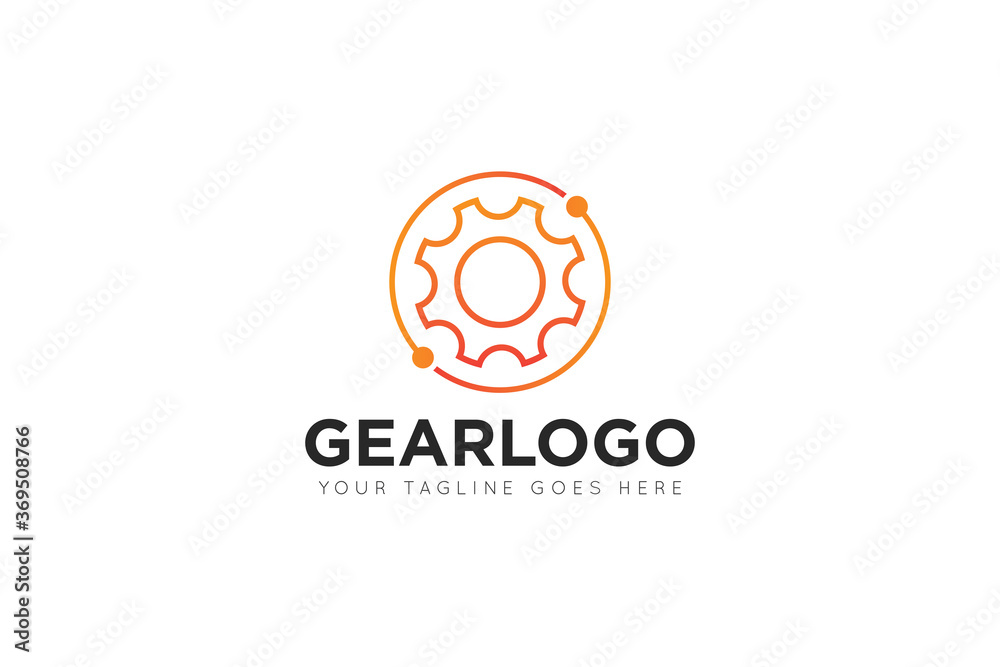 modern gear service logo, icon, symbol, vector illustration modern gear service logo, icon, symbol, vector illustration