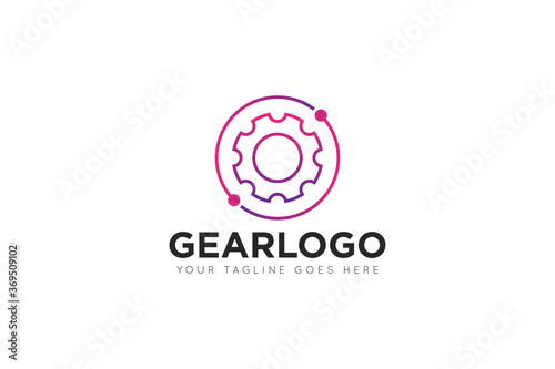 modern gear service logo, icon, symbol, vector illustration