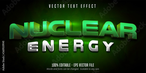 Nuclear energy text, game style editable text effect