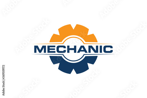modern gear service logo, icon, symbol, vector illustration