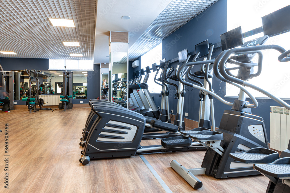 Fototapeta premium Sports apparatus for cardio training in a gym
