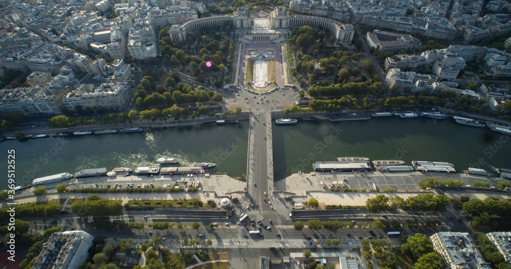 Paris Tour Eiffel, vue sur le Trocadero