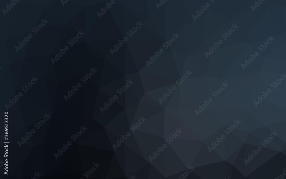 Dark BLUE vector low poly cover. Shining illustration, which consist of triangles. Completely new design for your business.