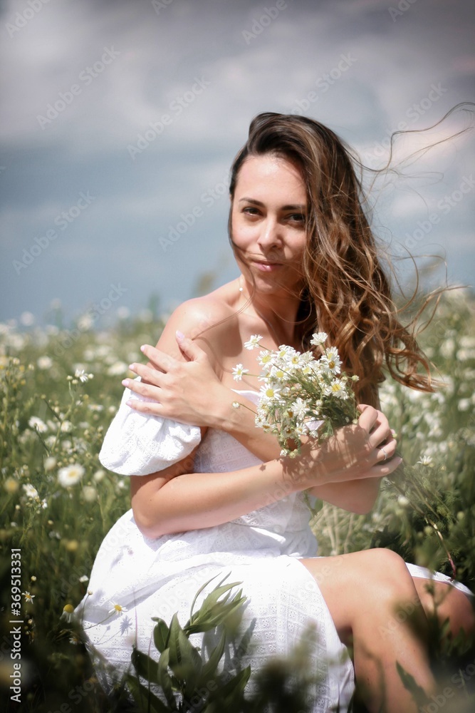 young woman in white dress young woman in white dress