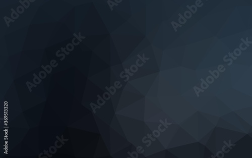Dark BLUE vector low poly cover. Shining illustration, which consist of triangles. Completely new design for your business.