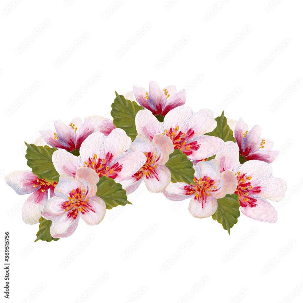 acrylic cherries on a branch in a hand painted illustration, perfect to use on the web or in print acrylic cherries on a branch in a hand painted illustration, perfect to use on the web or in print