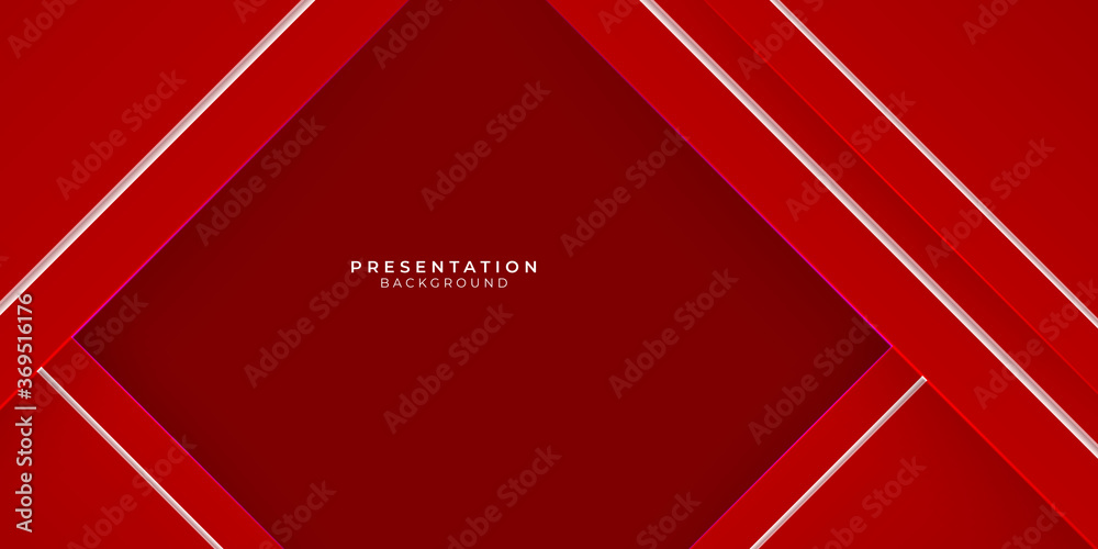 Abstract red vector background with white stripes
