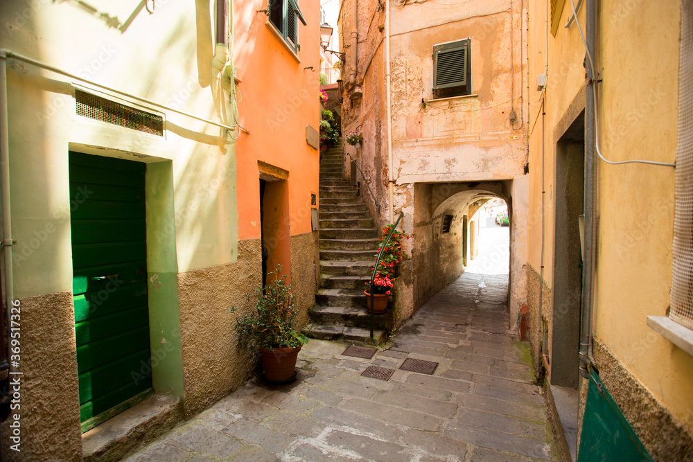 Riomaggiore town in Cinque Terre, La Spezia, italy