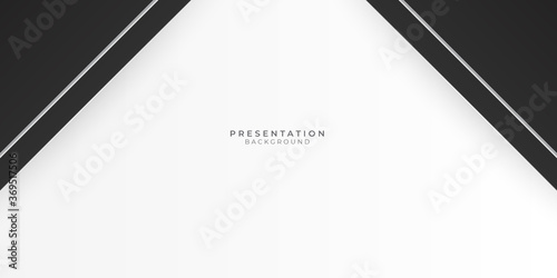 Minimal black white background with blank space of paper layer