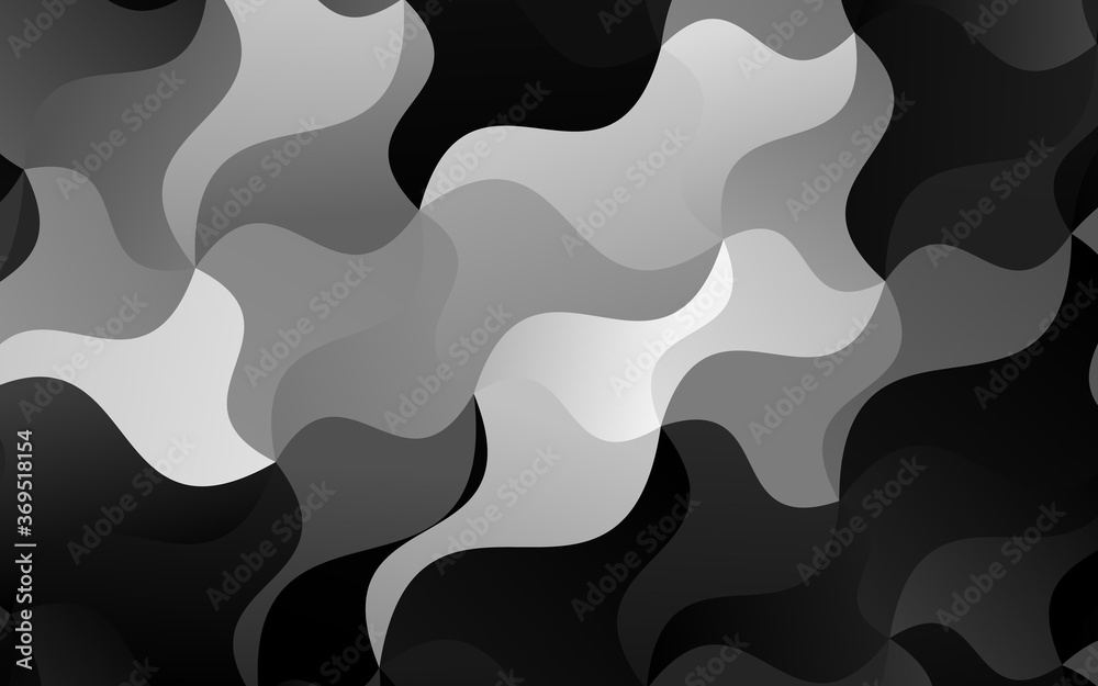 Light Silver, Gray vector background with bent ribbons. A vague circumflex abstract illustration with gradient. A completely new marble design for your business. - obrazy, fototapety, plakaty 