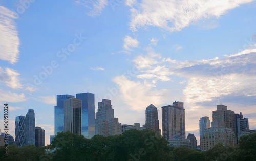 skyline of manhattan with central park  © mimilee