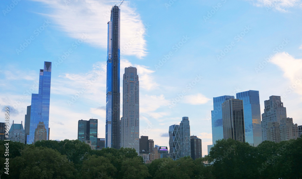 skyline of manhattan with central park skyline of manhattan with central park