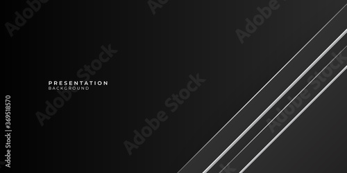 Vector Illustration Modern Black Abstract Design Geometric Paper Style Background